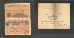 Salvador, El. 1893 (31 Dec) Santa Ana - Switzerland, Frauenfeld (2 Feb 94) 2c Black Fireman Doble Stationery Card + Adtl - El Salvador