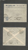Saudi Arabia. 1929 (8 Dec) Mecque - Turkey, Istambul. (12 Dec) Heja D Nejd 1 1/4 Garch Blue Fkd Comercial Envelope Via D - Saudi Arabia