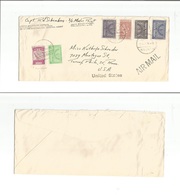 Saudi Arabia. C. 1950 (28 March) Khobar - USA, PA, Philadelphia. Military US Mail S/s Modoc Point Multifkd Env Incl Tax  - Saudi Arabia