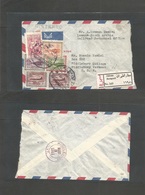 Saudi Arabia. 1963 (28-29 Apr) Dhahran Airport - USA, Middlbury College, Vermout (May 3) Registered Air Multifkd Envelop - Saudi-Arabien