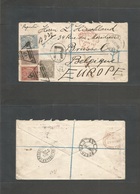 South Africa. 1894 (19 May) ZAR, Nylstrom - Belgium, Bruxelles (11 June) Via Pretoria - Cape. Registered Multifkd Envelo - Other & Unclassified
