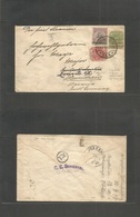 South Africa. 1899 (25 Sept) Joburg - Bavaria, Germany, Munich, Arrival Cds. Multifkd Env / First Steamer 2 1/2d Rate. 1 - Other & Unclassified