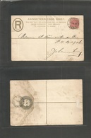 South Africa. 1901 (2 Jan) VRI, Joburg Local Registered Stat Env 4d + 1d. - Sonstige & Ohne Zuordnung