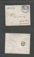 South Africa. 1903 (10 Oct) POA. Malanspost - Germany, Gera. Fkd Envelope With Provisional Violet Rabber Stamp Cachet, V - Other & Unclassified