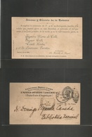 Cuba. 1904 (16 Febr) Habana Uso Local. EP USA Con Revaluacion 1c Perfin. IMPRESIÓN PRIVADA. Ateneo. - Sonstige & Ohne Zuordnung