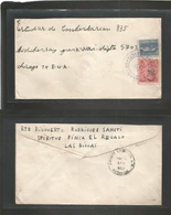 Cuba. 1958 (16 Nov) Bañao, Las Villas - USA, Chicago. Fkd Env. Nice Village Usage. Via Sancti Spiritus. - Sonstige & Ohne Zuordnung