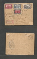 Marruecos - German. 1902 (19 Jan) Tanger - London, UK (24 Jan) Registered Multifkd Env. Spanish Currency High Values Inc - Marokko (1956-...)