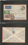 Marruecos - French. 1934 (25 Aug) Casablanca - France, Riorges. Air Multifkd, Cds + Via Air France. VF. - Marruecos (1956-...)