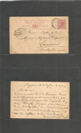 Straits Settlements Singapore. 1901 (Jan 28) Singapore, Ile De Ceylon - Switzerland, Lausanne (21 Febr) C Red Stat Card. - Singapore (1959-...)