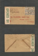 Sudan. 1941 (6 Sept) Nasir - USA, Fla, Plantaty. Comercial Fkd Envelope Bearing 5 Rs Bicolor (x4) Central Tied Bilingual - Sudan (1954-...)