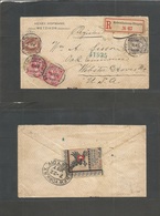 Switzerland. 1897 (9 July) Robenhausen - USA, Webster Groves, Mo (22 July) Registered Multifkd Mixed Issues Envelope Inc - Other & Unclassified