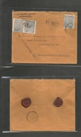 Syria. 1921 (28 May) Damas - Turkey, Constantinople (8 June) Registered Comercial Multifkd Envelope. Fine Usage + Better - Siria