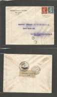 Syria. 1925 (27 Feb) Alep - Turkey, Constantinople. Comercial Multifkd Ovptd Issue Semeuse + Pascal Issues Envelope. Bet - Syria