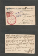 Turkey. 1916 (28 Sept) Constantinople, Mahmoud - Switzerland, Geneve. Watches Business. Color Ilustrated Private Card Fk - Other & Unclassified