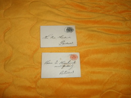 LOT DE 2 ENVELOPPES UNIQUEMENT DE 1903. / SUEDE SVERIGE CACHET + TIMBRE ENTIER. - Otros & Sin Clasificación