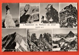 TRN-25  Anniviers Ascension Du Rothorn De Zinal Zinalrothorn, Multivues. Circulé Sous Enveloppe En 1962 - Anniviers