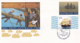 Australia 1999 Tall Ships Pre-Stamped Envelope From 1988 Used - Pictorial Postmark - Cartas & Documentos