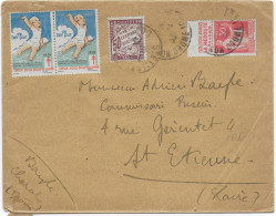 1933 - TAXE DUVAL + PAIX Avec PUB "LA REDOUTE" De CARNET + VIGNETTE TUBERCULOSE Sur LETTRE De La DROME => ST ETIENNE - Storia Postale