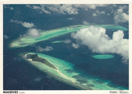 Maldives - Kuredu Atoll Seen From Airplane , Stamp - Maldive