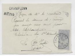 1913 - RECU Pour ABONNEMENT TELEPHONE De CHAMPLEMY (NIEVRE) Avec TIMBRE FISCAL De QUITTANCES - Briefe U. Dokumente