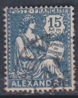 Alexandrie N° 76 O  Partie De Série : 15 M. Bleu Oblitération Moyenne Sinon TB - Used Stamps