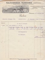 Allemagne Facture Illustrée 26/10/1923 Aug. SCHROEDER Fabrique De Cadenas VOLMARSTEIN - 1900 – 1949