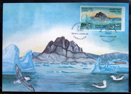 Greenland 1987     MiNr.169-71 CARDS Frimærker I Forum 16-10-1987  ( Lot 6631) - Briefe U. Dokumente