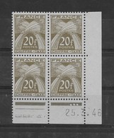 Coin Daté Taxe N° 77 De 1946 * TBE - Postage Due