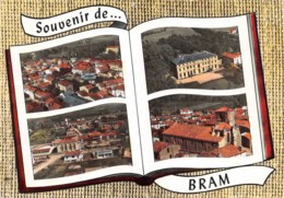 AUDE  11  BRAM  QUATRE VUES AERIENNES - Bram