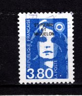 St-Pierre & Miquelon--Marianne Du Bicentenaire N° 627 //  3.80 Bleu  Oblitéré - Used Stamps