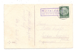 0-9150 STOLLBERG, Postgeschichte, Landpoststempel "Mitteldorf über Stollberg", 193.. - Stollberg (Erzgeb.)