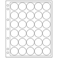 Plastic Sheets ENCAP, Clear Pockets For 30 Coins With A Diameter Between 30 And 31 Mm - Enveloppes Transparentes