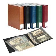 Lindner 3532BN-S PUBLICA M Banknote Album For 80 Banknotes/postcards, Black - Large Format, Black Pages