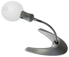 Lindner S7150 Randlose Standlupe Mit LED-Beleuchtung, Vergrößerung 2x / 6x - Stamp Tongs, Magnifiers And Microscopes