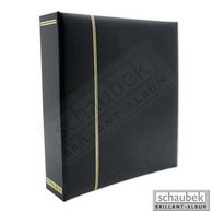 Schaubek Ds1015 Screw Post Binder, Leatherette Black - Large Format, Black Pages