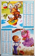 Almanach Calendrier Du Facteur La Poste Ptt Année 1986 ISERE Thème Dessins Enfants Balancoire Chien Velo - Tamaño Grande : 1981-90