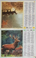 Almanach Calendrier Du Facteur La Poste Ptt Année 1988 ISERE Thème Cerf Biches - Big : 1981-90