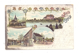 0-5912 SEELBACH, Lithographie, Schule, Pfarre, Kirche, Neues Kloster - Bad Salzungen