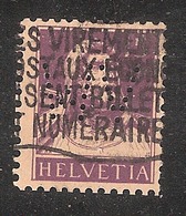 Perfin/perforé/lochung Switzerland No YT141/141a 1914 William Tell   WV Wagnersche Verlagsandstalt - Perfins