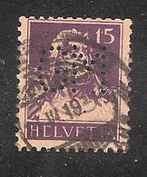 Perfin/perforé/lochung Switzerland No YT141/141a 1914 William Tell GM  G. Meidinger & Co, Elektromotoren  Basel - Perfin