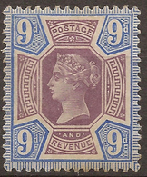 GB 1897 9d QV SG 209 HM #ARP145 - Unused Stamps
