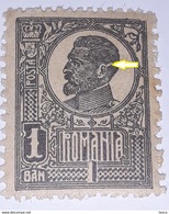 ERROR  Romania 1920 King Ferdinand 1ban Black  Error  ,he Licks His Ear Error, Unused With Gumm - Variétés Et Curiosités