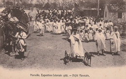 13 - TRES BELLE CARTE POSTALE ANCIENNE DE DEFILE  DE CHIEN LEVRIER A MARSEILLE - Mostre Coloniali 1906 – 1922