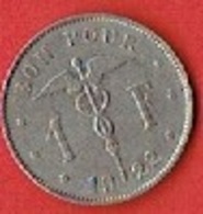 BELGIUM  # 1 FRANC  FROM 1922 - 1 Franc