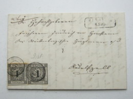 1859 , 1 Kreuzer , 2 Mal Auf Sauberem Brief Aus Rastadt Nach Radolfzell - Briefe U. Dokumente