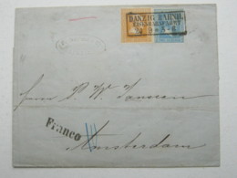 1862 , DANZIG BAHNHOF Eisenbahnfahrt  , Klarer Stempel Auf Sauberem Brief Nach Amsterdam - Covers & Documents