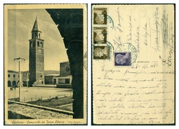 CARTOLINA - SARDEGNA - CV1442 CARBONIA (CI) Campanile Da Torre Littoria, FG, Viaggiata 1945, Ottime Condizioni - Carbonia