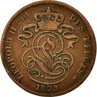 Monnaie, Belgique, Leopold II, 2 Centimes, 1873, TTB, Cuivre, KM:35.1 - 2 Cents