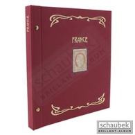 Schaubek Ds0024 Schraubbinder Leinen Schmal Rot, Reprint-Ausführung France - Formato Grande, Fondo Negro