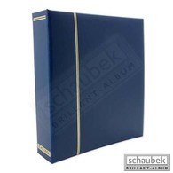 Schaubek Schraubbinder Kunstleder Blau Unwattiert - Large Format, Black Pages